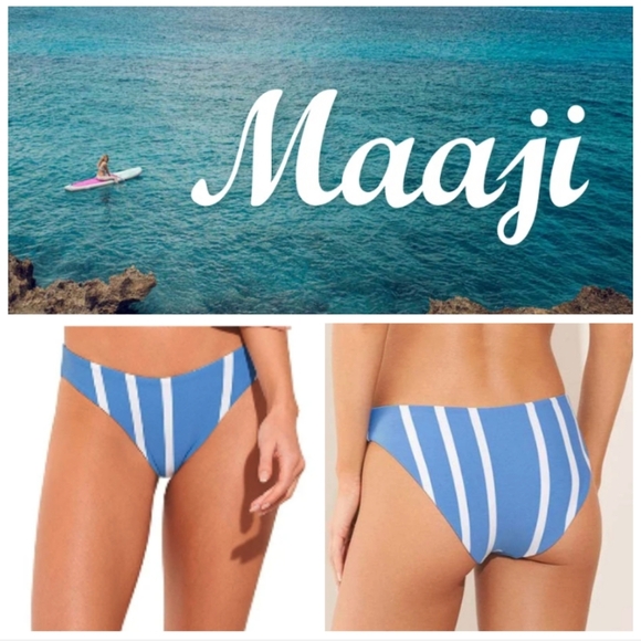 Maaji Sail Sublimity Bikini Bottom - Blue. Size XL - Picture 1 of 11